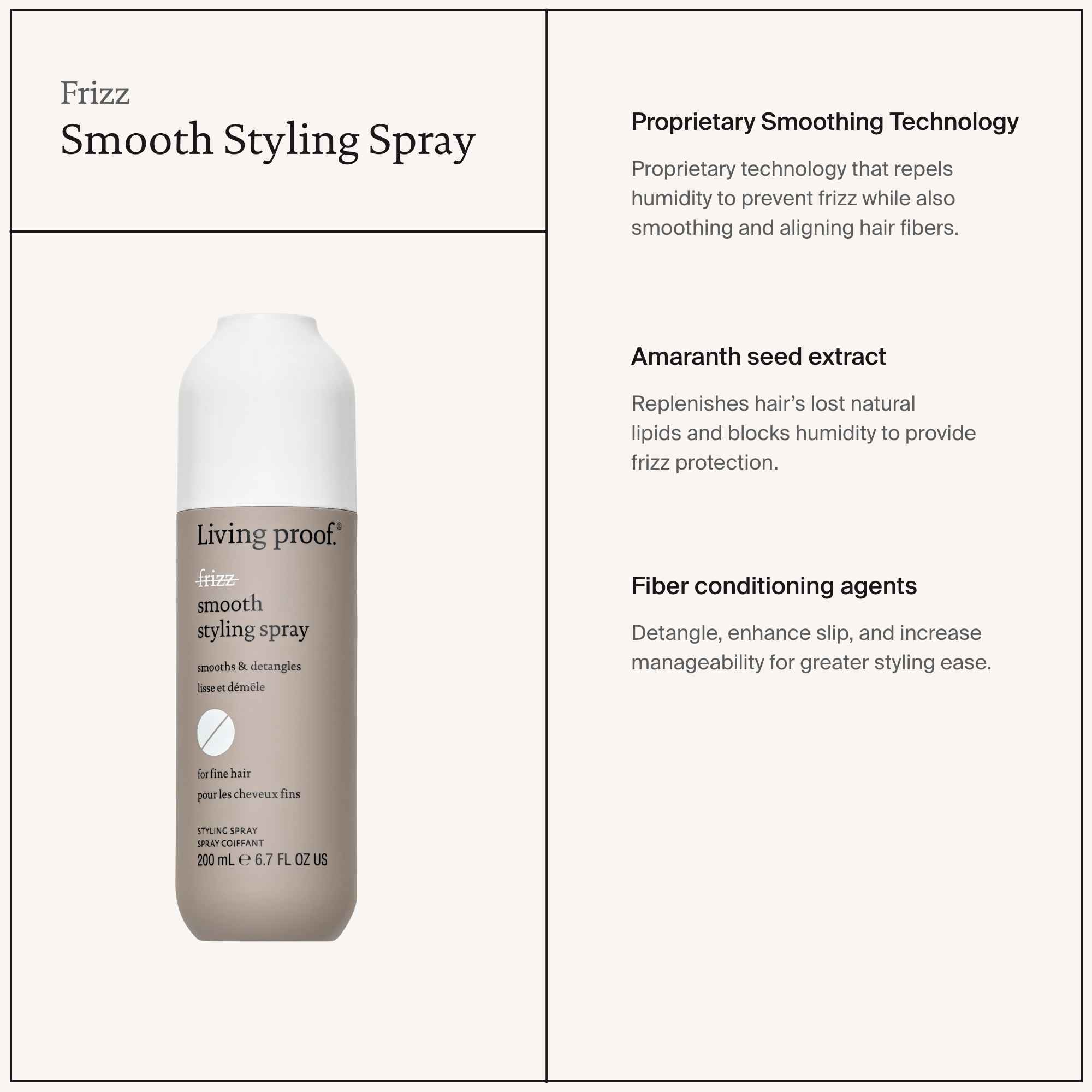 No frizz straight making styling spray clearance